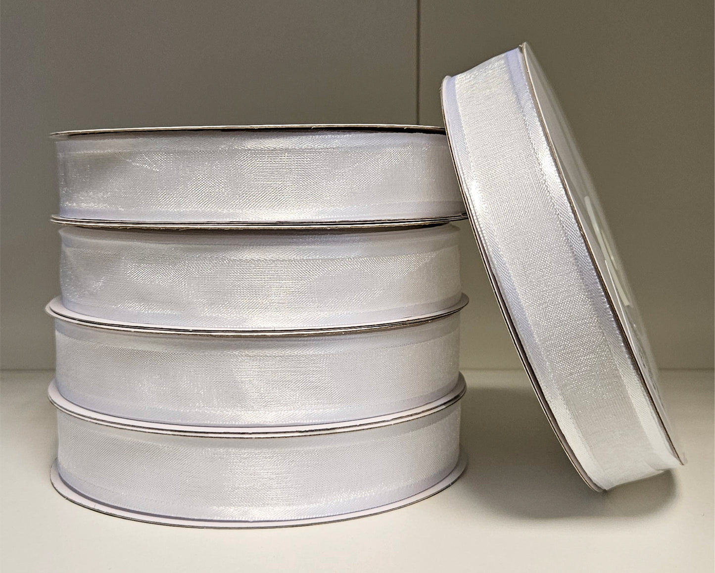 Nastro in organza Bianco 20cm x 50Mt - 5 rotoli