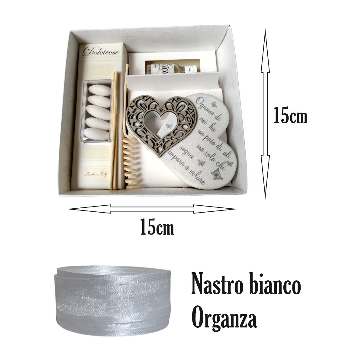 Diffusore in pietra con stampa ed applicazione in legno