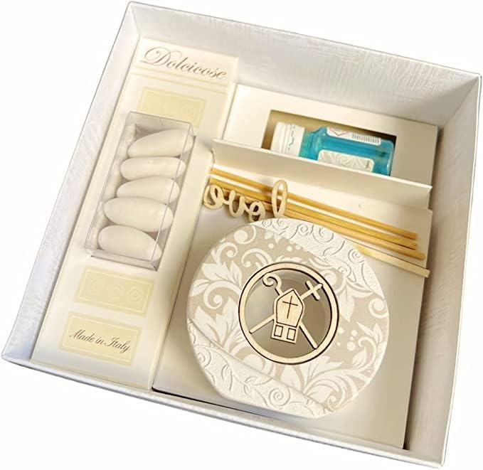 Diffusore per ambienti in pietra stampata con applicazione in legno adatto per Santa Cresima