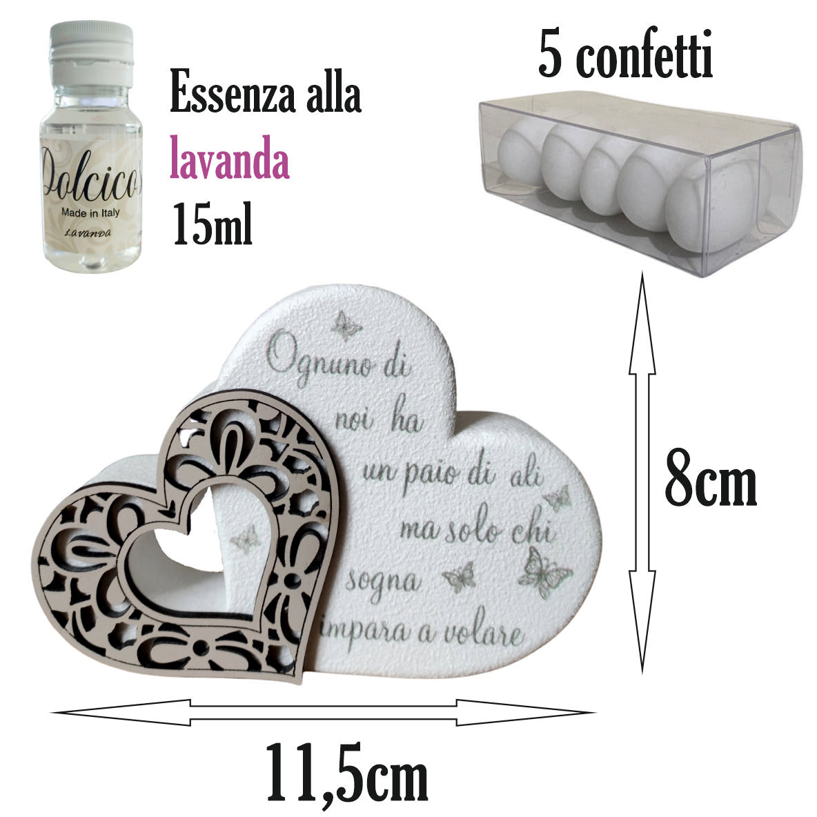 Diffusore in pietra con stampa ed applicazione in legno