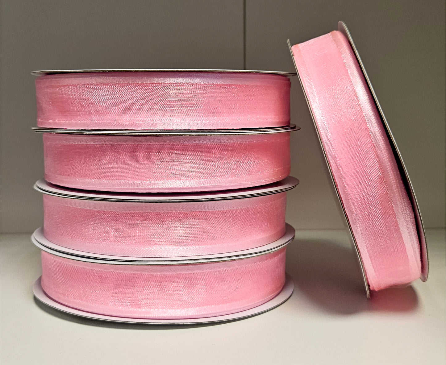 Nastro in organza Rosa 2cm x 50Mt - 5 rotoli