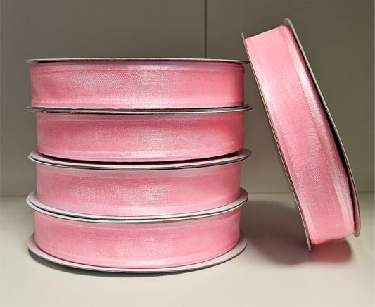Nastro in organza Rosa 2cm x 50Mt - 5 rotoli