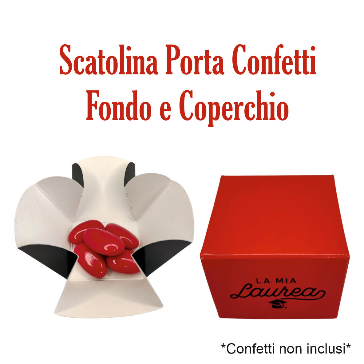 Set 10 Pezzi - Scatolina Porta Confetti per Laurea 5cm x 5cm