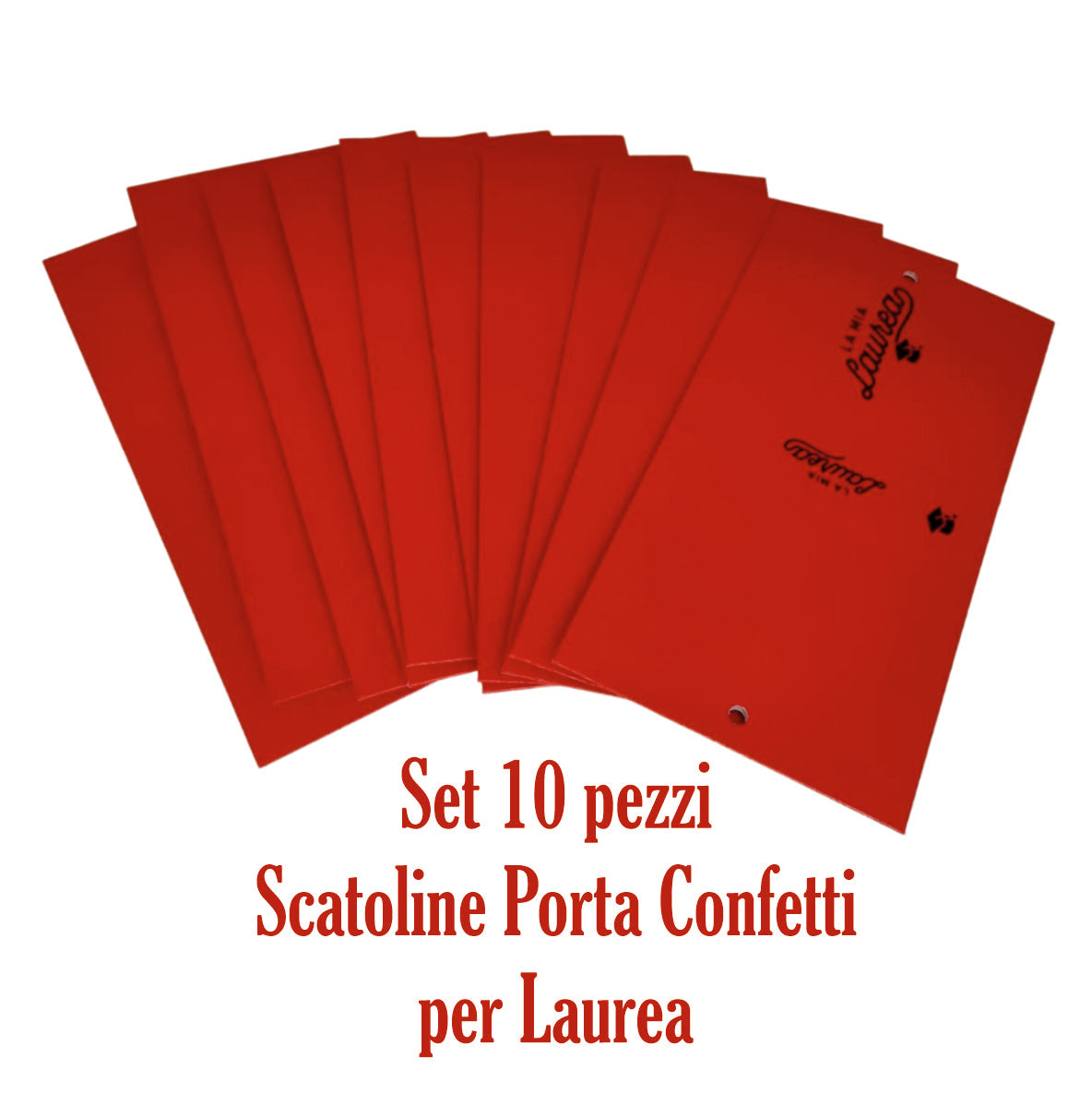 Set 10 pezzi Scatolina Porta Confetti Libro per Laurea 10cm x 8cm